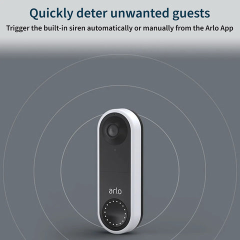 Essential Wired Video Doorbell With HD Video, 180 Degree View, Night Vision, Two Way Audio, DIY Installation, Requires Existing Wiring