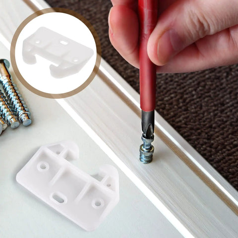 12-Piece Plastic Drawer Rail Guides Replacement Kit for Cabinets, Closets, Dressers and Furniture Systems installation view