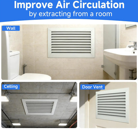 Two Sided Door Vent Cover Aluminum Exterior Vent Shield For Doors And Walls, Durable Aluminum Louver Grille in bathroom and hallway