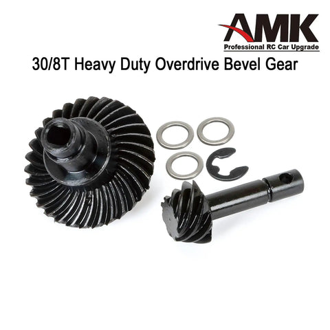 Beefy Heavy Duty Overdrive Bevel Gear Set 30/8T For 1/10 Scale RC Crawlers AR44 AR45 Capra Portal Axles Stainless Steel Build