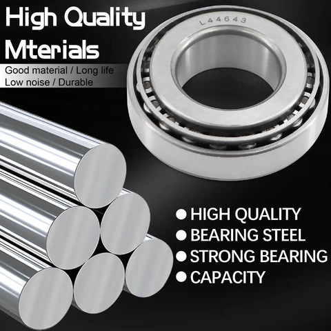 Four Set L44643 Beefy Bearing Kit For 1 Inch Trailer Axle Wheel Hub Includes L44610 Bearings and steel bars