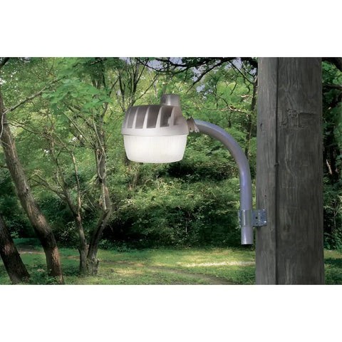 Energy Star LED Dusk To Dawn Light With 50K Hour Lifespan No Fuss Exterior Fixture for Outdoor Lighting on pole in garden area
