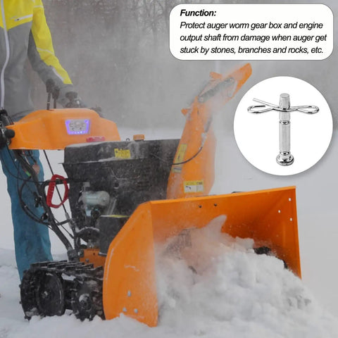 Top Shelf 20 Pack Heavy Duty Snow Blower Shear And Bow Tie Cotter Pins Rust Resistant Winter Equipment Fixers in use with snow blowing.
