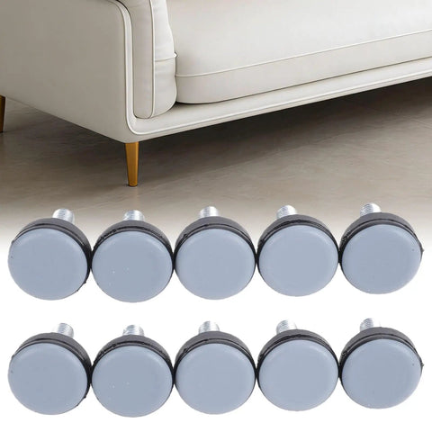 PTFE Furniture Leveler Feet 20Pcs M6 Thread Antislip Glides under a sofa on a tile floor