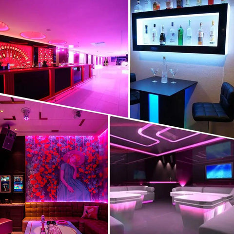 150 Foot RGB LED Strip Lights With Music Sync App Control And Remote Color Changing LED Tape For Bedroom Indoor Lighting