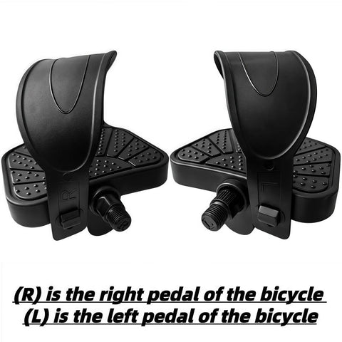 Two Beefed Up Anti Slip Exercise Bike Pedals With Nine Sixteenth Inch And One Half Inch Spindles Adjustable Straps Fits Peloton