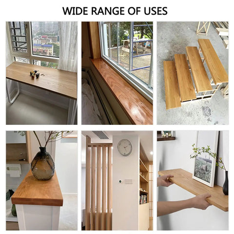 Extra Wide Solid Wood Desktop For Sick Standing Desk Setups With Custom One Piece Design used as a window sill and table.