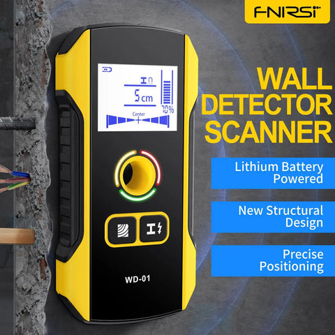 Electronic Studs Finder Handheld Wall Scanner for Wood Metal Studs Detection Detector Color Display showing precise measurements and features.