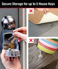 Four Pack Key Lock Box With Code For Realtors And Property Managers Outdoor Key Safe Keeps Five Keys Four Digit Combination Resettable Ideal For Short Term Rentals And Landlords shown compared to other unsafe options.
