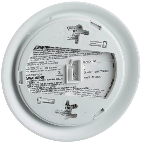 Back view of Top Shelf Game Changer Smoke And Carbon Monoxide Detector With Heavy Duty Ionization Chip.
