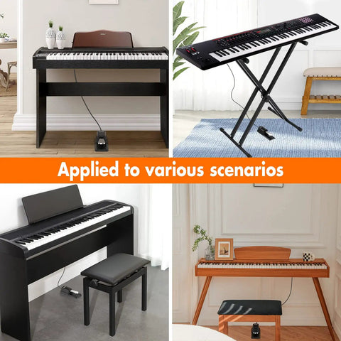 Universal Sustain Pedal For Digital Pianos And Keyboards With Smooth Action And Reverse Polarity Switch in home settings