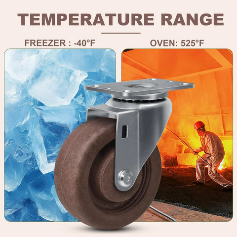 High temp nylon caster wheels for extreme temperatures