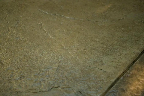 Close-up view of stamped concrete surface ready for protection with Kick Your Backyard Up A Notch With This Top Shelf Clear Satin Stamped Concrete Sealer.
