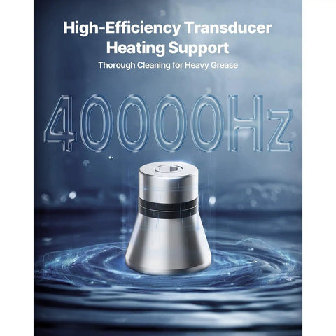 Pro Ultrasonic Cleaner Machine 10L Tub Tank With Digital Heater Timer Knob Control Powerful 40kHz Cleaning component with high-efficiency transducer.