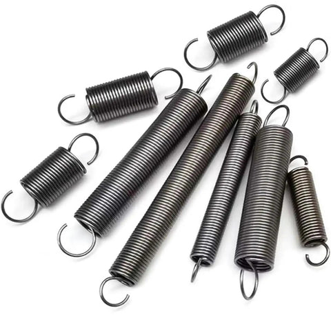 Various sizes of Dual Hook Tension Springs Two Pack Heat Tempered Steel Extension Coil S Shape for home fixes and marine gear.