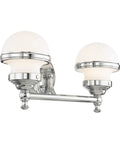 Transitional Two Light Bath Vanity Fixture From Oldwick Collection In Polished Chrome Finish For Dope Bathroom Makeover, Sleek Look