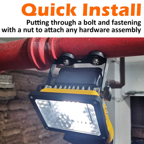 MUTUACTOR rubber-coated neodymium magnet mounting bracket for LED work light