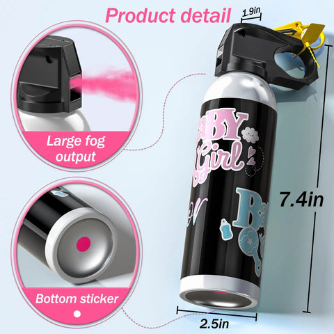 Ultimate Gender Reveal Fire Extinguisher Color Blaster Kit featuring large fog output and biodegradable powder for parties.