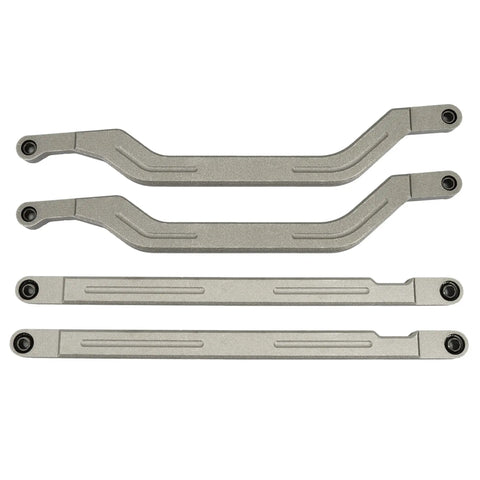 Rear Radius Rod Arms Support Kit For 2014 To 2023 Polaris RZR XP 1000 And XP 4 1000 With Beefy Boxed High Clearance Suspension And Heavy Duty Silver Steel For Off Road Performance Durable Construction Easy Bolt On Upgrade, four silver arms