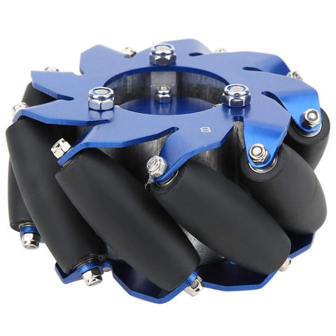 4 inch mecanum wheel for robots with TPU rollers and aluminum build for omnidirectional movement in industrial and RC applications