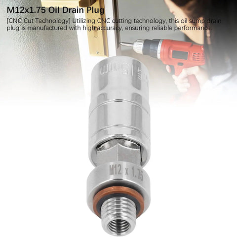 Top Grade 304 Stainless Steel Oil Drain Plug Self Tapping Thread Repair Kit M12x175 For Engine Oil Sump Auto Maintenance Fastened Fix It Right Now Reliable Hardware, M12x1.75 steel plug
