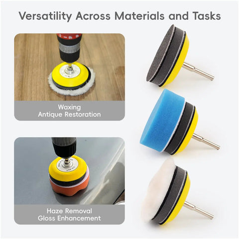 Versatile use of All In One Headlight Restoration Kit With 57 Pcs Polishing And Sanding Set on wood and metal surfaces