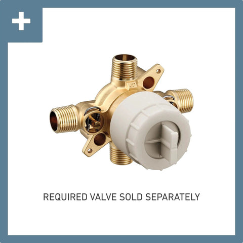 Vichy M Core 2 Series 1 Handle Shower Trim Kit Chrome Valve Required Pressure Balancing For Any Shower Setup Easy Install Durable Chrome Finish For Modern Bathrooms brass valve