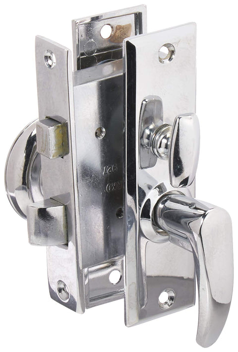 Heavy Duty Chrome Mortise Lock Set With Bolt Reversible Inside Turn Or Outside Key Fits One To One And Three Eighths Inch Doors Zinc Alloy