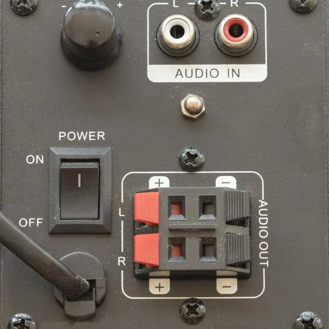 Four Way Spring Terminal Clip Push Release Connector Plate for Speaker Terminals with Red and Black Polarity Coding