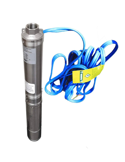 Workhorse Deep Well Submersible Pump 1 HP 230V 33 GPM 207 Ft Head Stainless Steel Long Life 4 Inch Well Pump Built In Capacitor Start