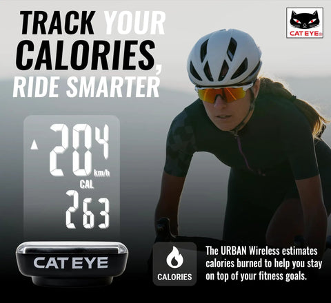 Cyclist using Urban Wireless Bike Computer With Analog Speedometer And Odometer, Calorie Tracking, Auto Start Stop, Clear Display