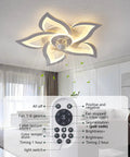 Flush Mount Ceiling Fan With Lights 24 Inch White Dope Remote Control Six Speeds Three Light Colors Low Profile Kitchen Fan
