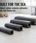 Beefy Heavy Duty Rubber Dock Bumper for Docks and Ships, D Type Fender Edge Guard, black marine shield in various sizes