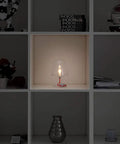 Shelf display with Transloetje Table Lamp Set Transparent LED Lighting Showcasing Edison Style Inner Bulb Energy Saving Glass Lamps