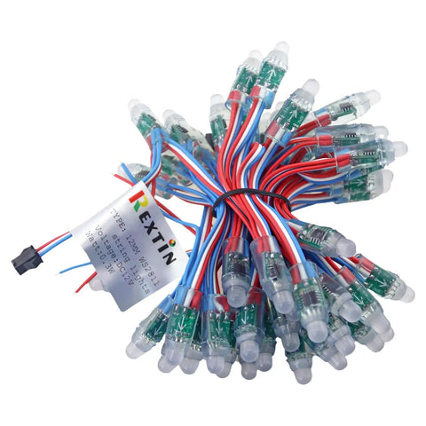 Waterproof 500 Pack WS2811 12mm Digital Addressable LED Pixel Strings RGB Full Color Lights DC12V IP68 in a bundle