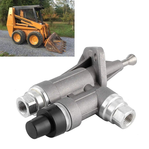 Fuel Transfer Pump Part 3918076 4937767 3917998 For B Series Engines Zinc Alloy Fuel Pump With Gasket Compatible With B3.9L B5.9L 4B 6BT ISBE, shown with skid steer