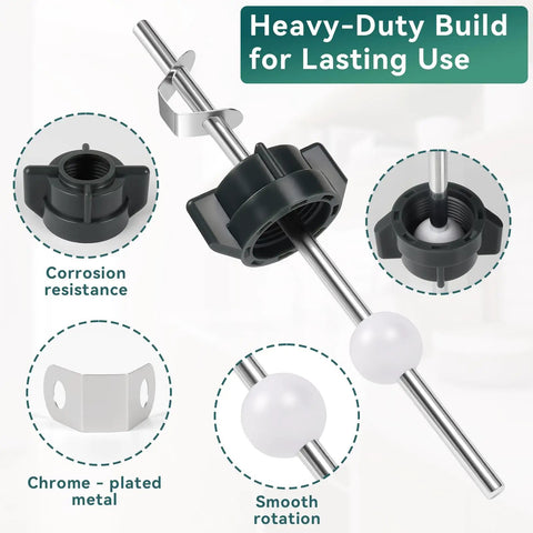 Hassle Free Swap Two Piece Sink Pivot Rod Replacement With 18 Mm Ball And Pop Up Center Piece Assembly For Delta And Price Pfister Drains six point three inches with metal and plastic parts.