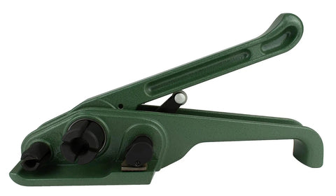 Lightweight Plastic Strapping Tensioner For 1/2 To 3/4 Inch Poly Strap EP-1100, side view showing tensioning mechanism