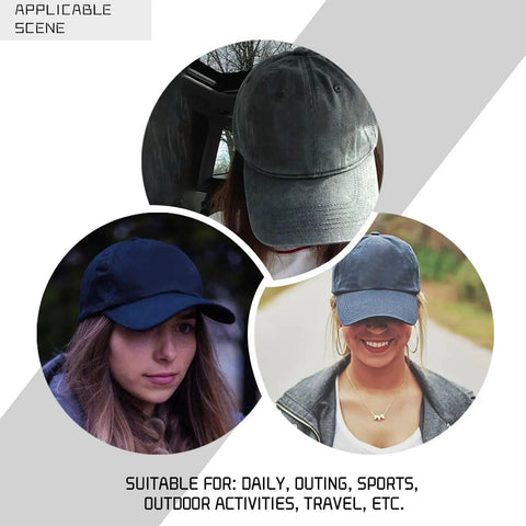 Effortlessly Cool Lightweight Summer Cotton Dad Hat For Women With Adjustable Strap Breathable Washed Style One Size Fits Most displayed on models