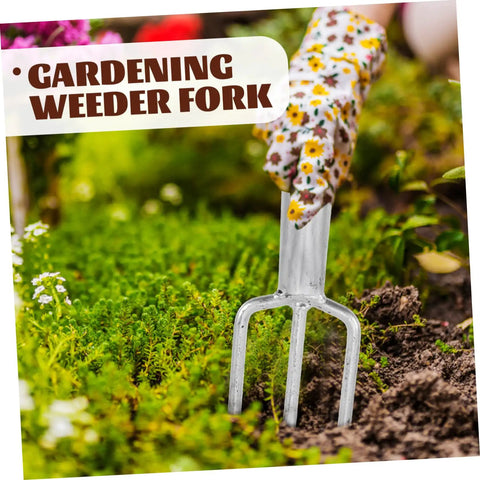 Heavy Duty Garden Fork Broad Fork For Gardening And Digging in soil, sturdy steel with comfortable grip, floral glove