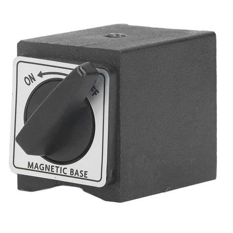 Magnetic Base Stand for Digital Comparators With V-Shaped Design, Heavy-Duty 33lb Load Capacity, Metal Switch Base, Compact Calibration Rig for Precision Equipment, black