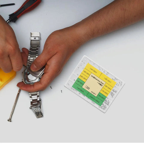 Top Shelf Watch Repair Screws Set Including Ten Precision Stainless Steel Micro Screws Flat Head Build for watch band replacement.