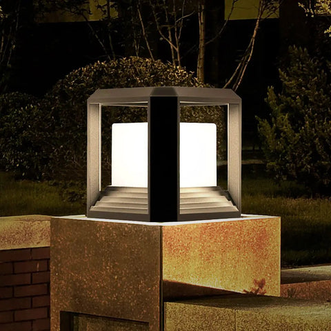 Outdoor Post Lights For Deck Fence And Yard With Hard Wired 120V 20W 3000K LED Pillar Lights Waterproof ETL Listed Modern Exterior Lighting