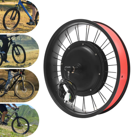 Image of 1000W Front Wheel Ebike Motor Kit For 48V Fat Tire Electric Bicycle With PAS And LCD Display, showing a close-up of the motor hub.