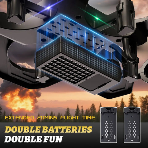 Remote Control Planes For Kids And Adults, showing dual battery compartment for extended flight time, sunset sky backdrop.