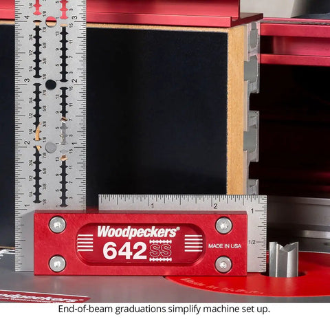 Precision Woodworking Square Set 6 Inch And 12 Inch Stainless Steel Self Standing With Scribing Notches USA Made Feature Packed