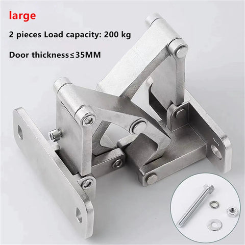 Built Tough Heavy Duty Adjustable Cabinet Hinges With Silent Soft Close for high-capacity doors up to 200 kg, includes installation hardware.