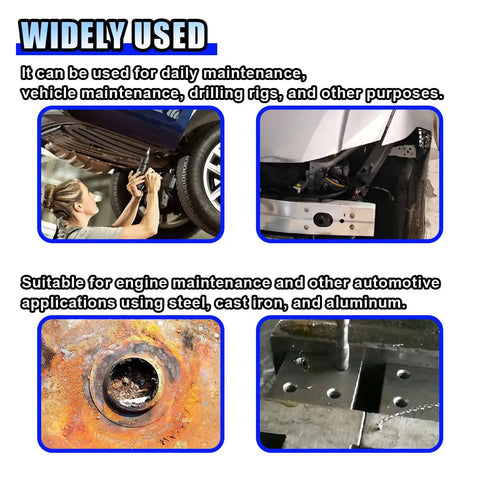 Heavy Duty M8 Thread Repair Kit With 30 Pieces Helicoil Set M8 By 1.25 Includes Insertion Tool Drill Bit Lug Breaker Tool M8 Tap Wrench Replacement Inserts For Stripped Threads In Automotive And Metalwork use examples including vehicle maintenance repairing rusted metal and drilling into steel or aluminum engine parts