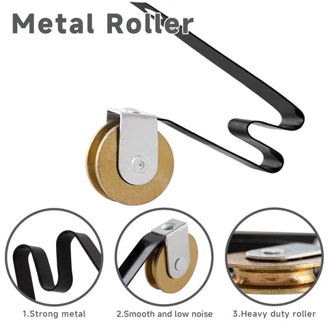 Smooth Rolling Sliding Screen Door Rollers Replacement Kit With Tough Steel Ball Bearings Tension Springs And M Track Match For Zero Fuss Patio Fixes Quick Swap Guaranteed Four Pack metal roller with strong metal and smooth bearings.