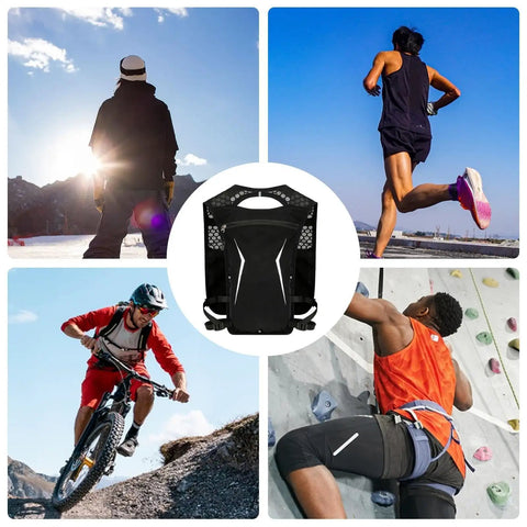 Ultra Light Hydration Vest With Built In Water Reservoir For Runners And Adventurers Lightweight Hydration Backpack in action
